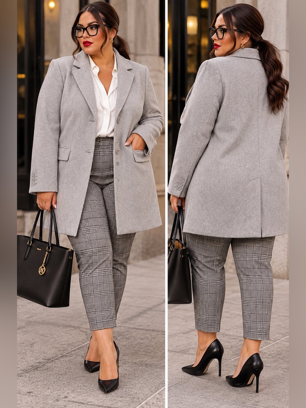 ellos Long Wool-Blend Blazer / Coat